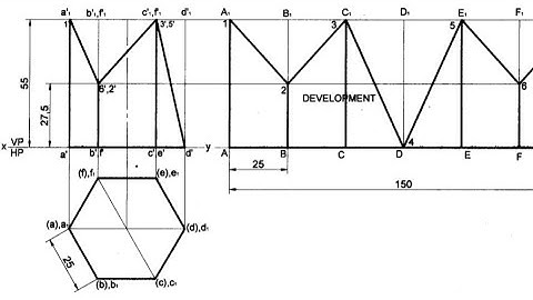 Development of Hexagonal prism