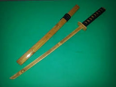 making wooden katana very simple - YouTube