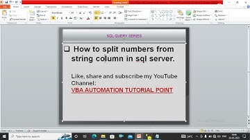How to fetch numbers from column in SQL server | SQL server query | user defined function in SQL