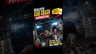 Realistic Car Crash Animation Made on Android 🤯 #ytshorts #animation #tutorial #viral #latest #yt