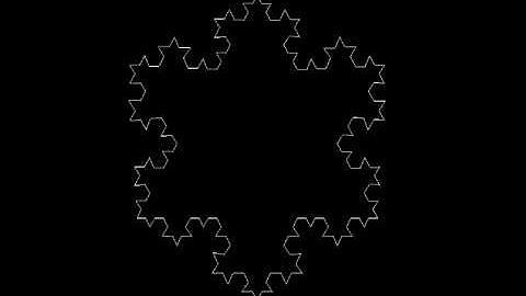SNOWFLAKE-GROWTH (KOCH-CURVE-FRACTAL)