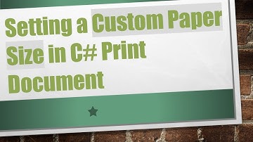Setting a Custom Paper Size in C#  Print Document