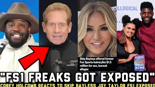 Corey Holcomb Reacts To FS1/Skip Bayless & Joy Taylor Exposed In Shocking Lawsuit By Former Employee