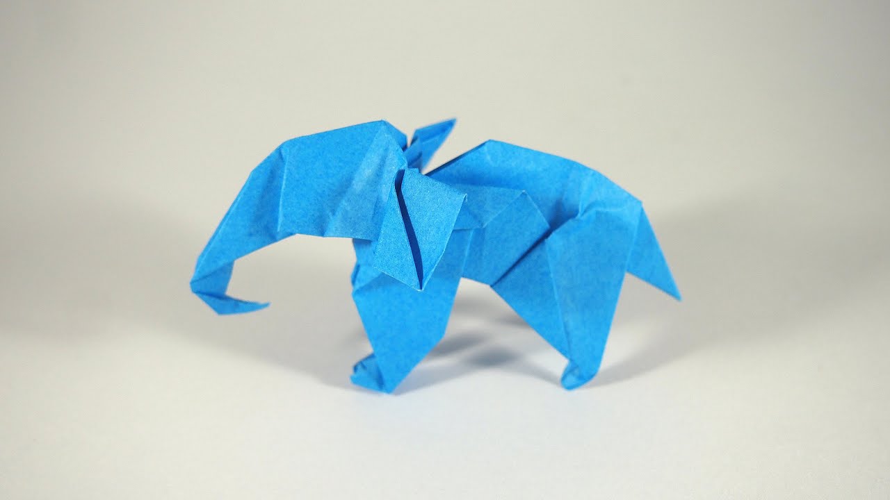 Elephant Origami 【本格的】ゾウさんの折り方 象 折り紙 - YouTube