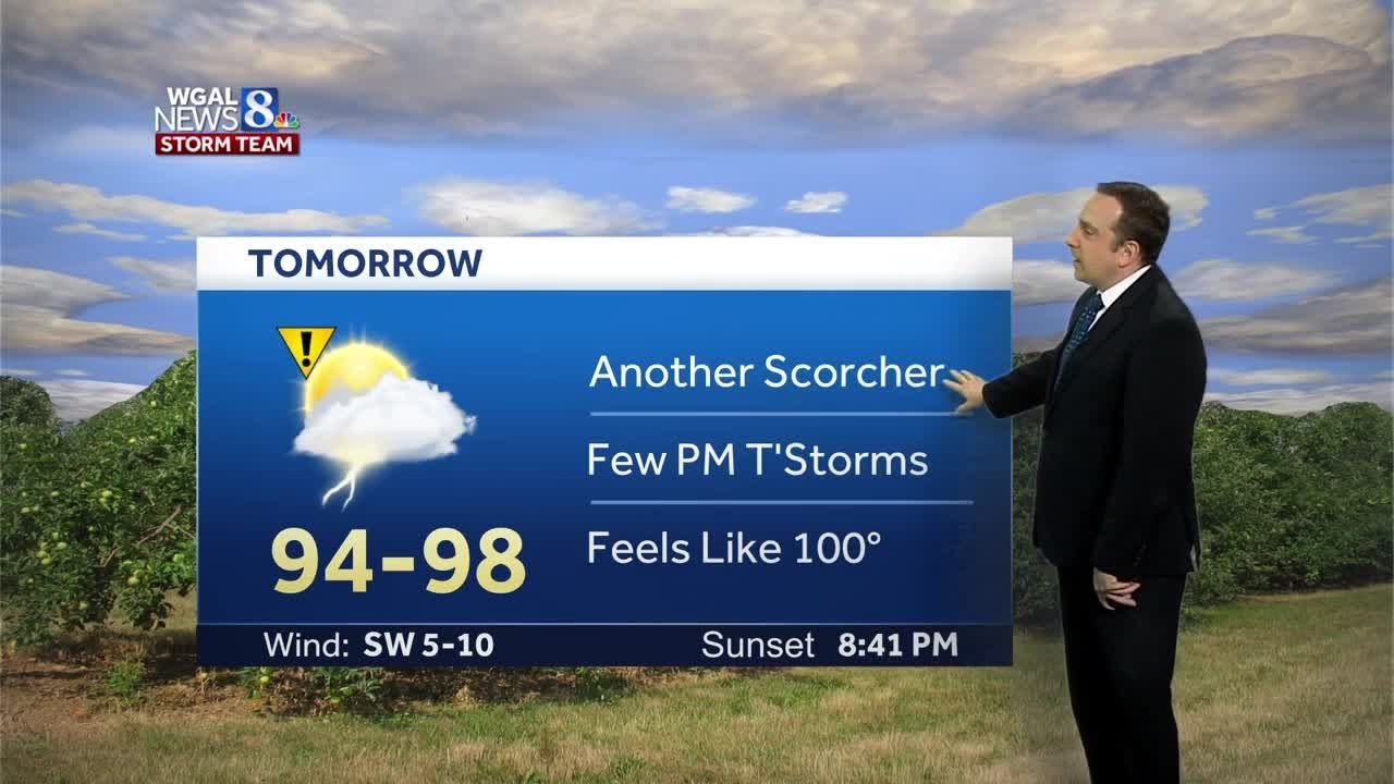 Heatwave Rolls On, Few PM Storms - YouTube