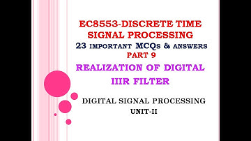EC8553 MCQ | DTSP MCQ |Discrete time signal processing MCQ | Digital signal processing  MCQ | PART9