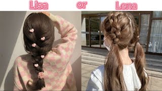 Lisa or Lena [Clothe,kfashion,hair,accesoires,makeup] (would u rather) choose one #lisaorlena