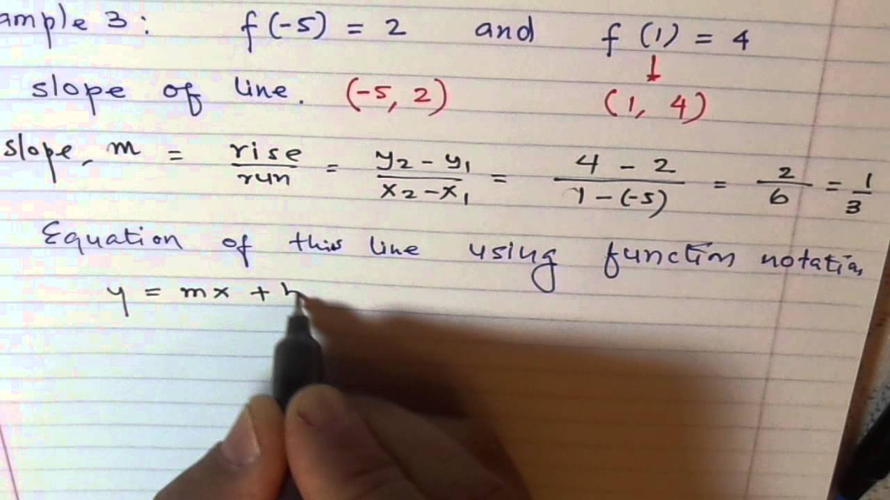 Function Notation Ordered Pairs