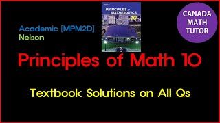 [012] Canada Math10 Nelson Solutions [Page 78-80] [2.1 Midpoint of a Line segment] MPM2D 캐나다수학
