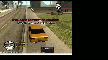 stealing a car battery system samp