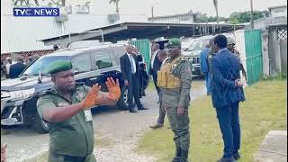 Eid-el-Fitr: President Bola Tinubu Arrives the Dodan Barracks Eid Ground