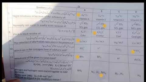 Solved Mcqs 10th class Chemistry sahiwal board group 1 paper 2024 objective