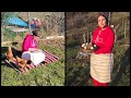 أسرار الرفيسة بالبلبول المغربية على الحطب: يوم كامل في قلب الطبيعة إيطاليا🇮🇹 الهادئة 🌿🔥