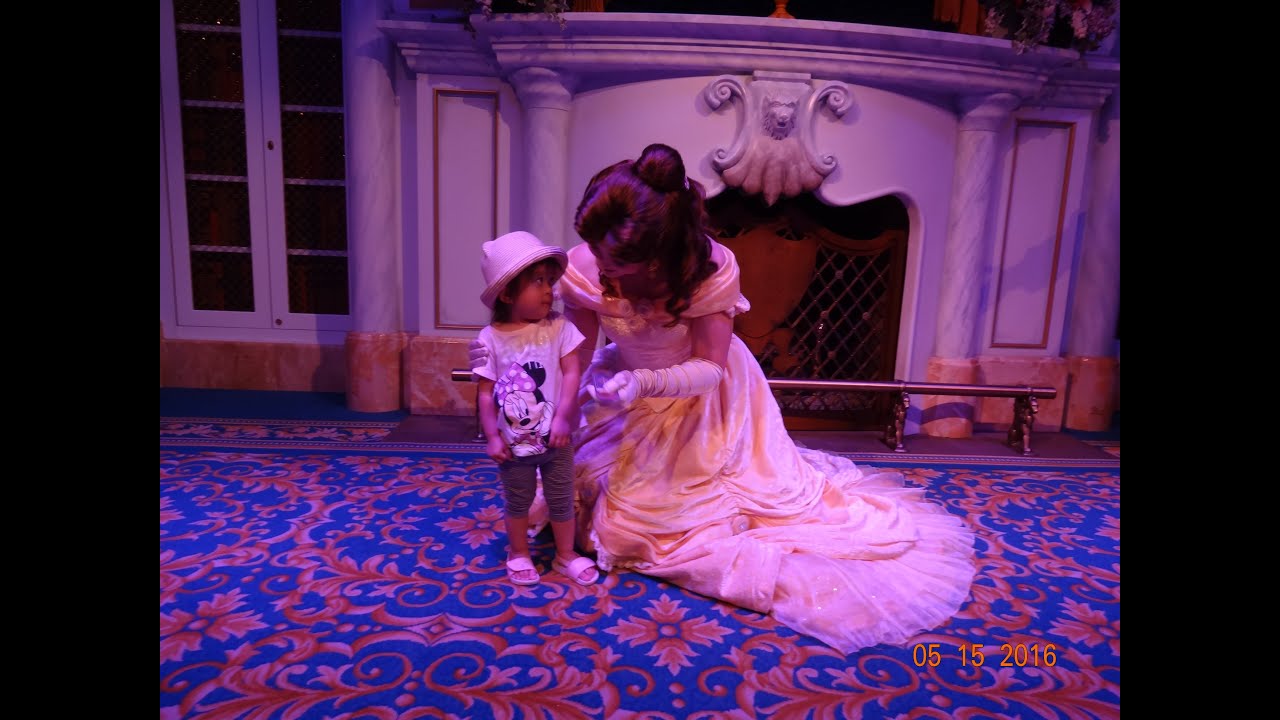 Tabby Vlogs Disney World Meeting Princess Belle Baby Playful YouTube