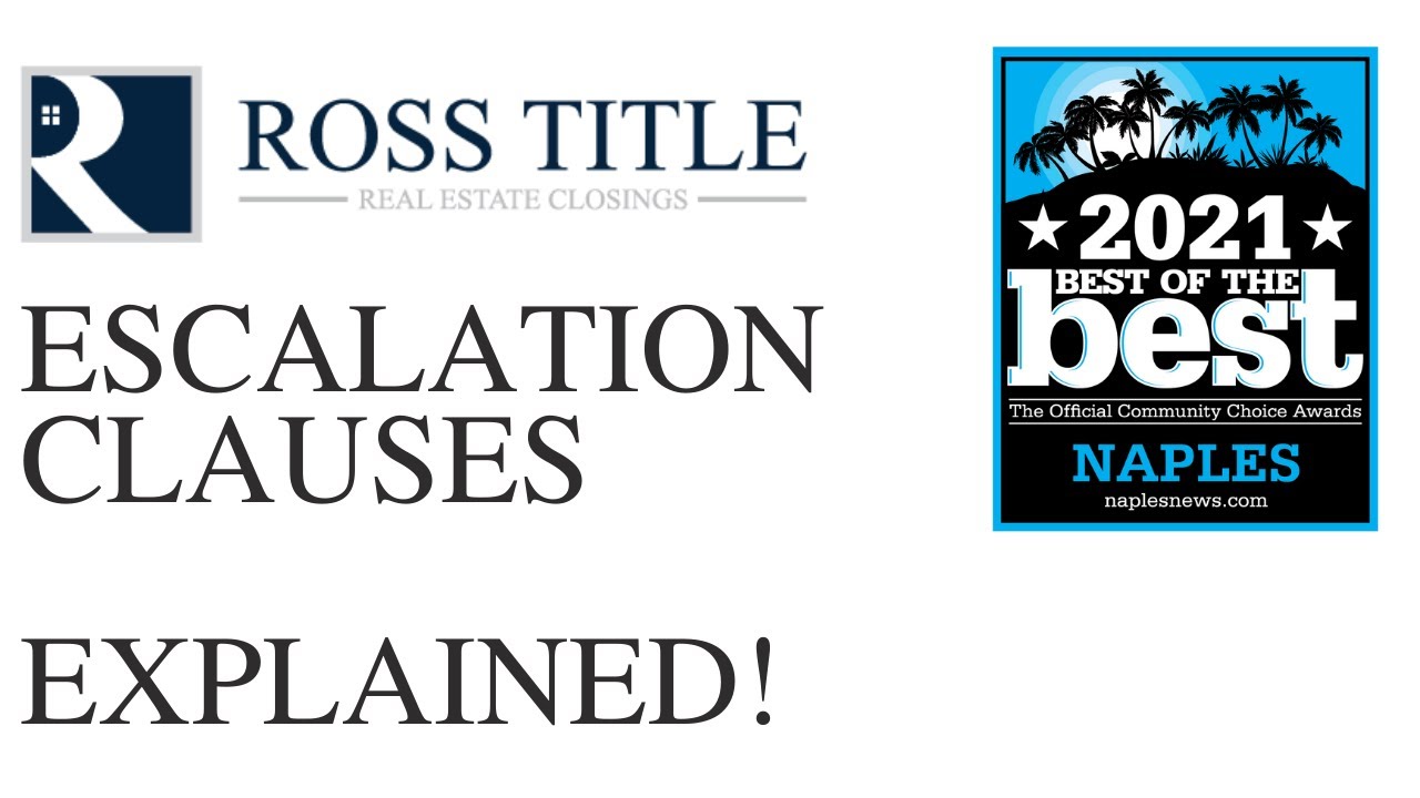 Escalation Clause and Intro   12 15 2021