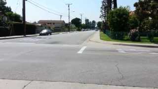 Two El Monte Police cars FLOORING IT and catch air on a code 3 call!