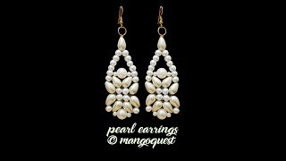 Pearl Earrings Tutorial Fashion Jewellery By Mangoquest DIY