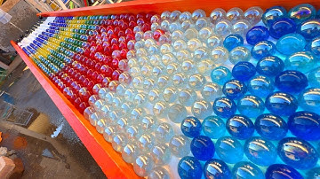 Marble Run Rainbow Transparent Pipe Slope ASMR