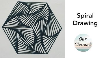 Spiral Drawing | Hexagon Drawing |Easy Method | Step by Step