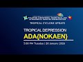 Press Briefing: Tropical Depression ADA {NOKAEN} issued at 05:00 PM | January 20, 2026 - Tuesday