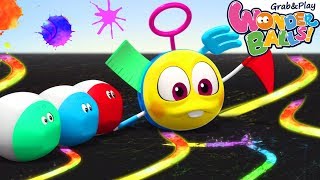 Magical Colors Painting | Learn Colors Ball Pit | Squishy Wonder Balls Cartoon Compilation
