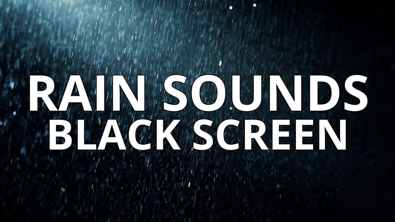 Relaxing Rain Sounds for Deep Sleep 🌧️ Black Screen