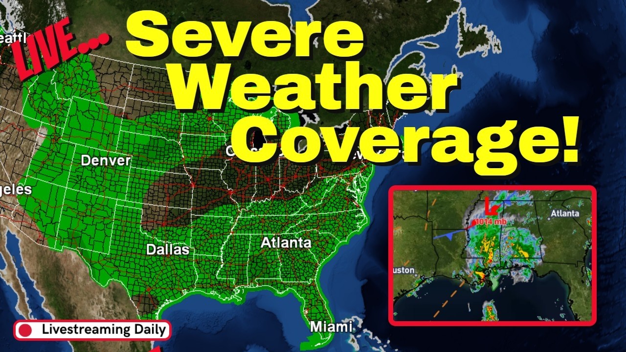 LIVE: Gulf States Storms! - Severe Weather Coverage! - YouTube