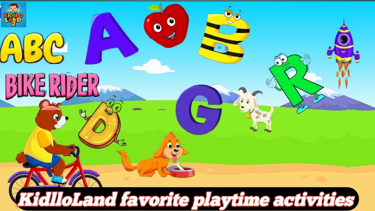Kidloland's Favorite Playtime Activities || ABC Bike Rider preschool learning