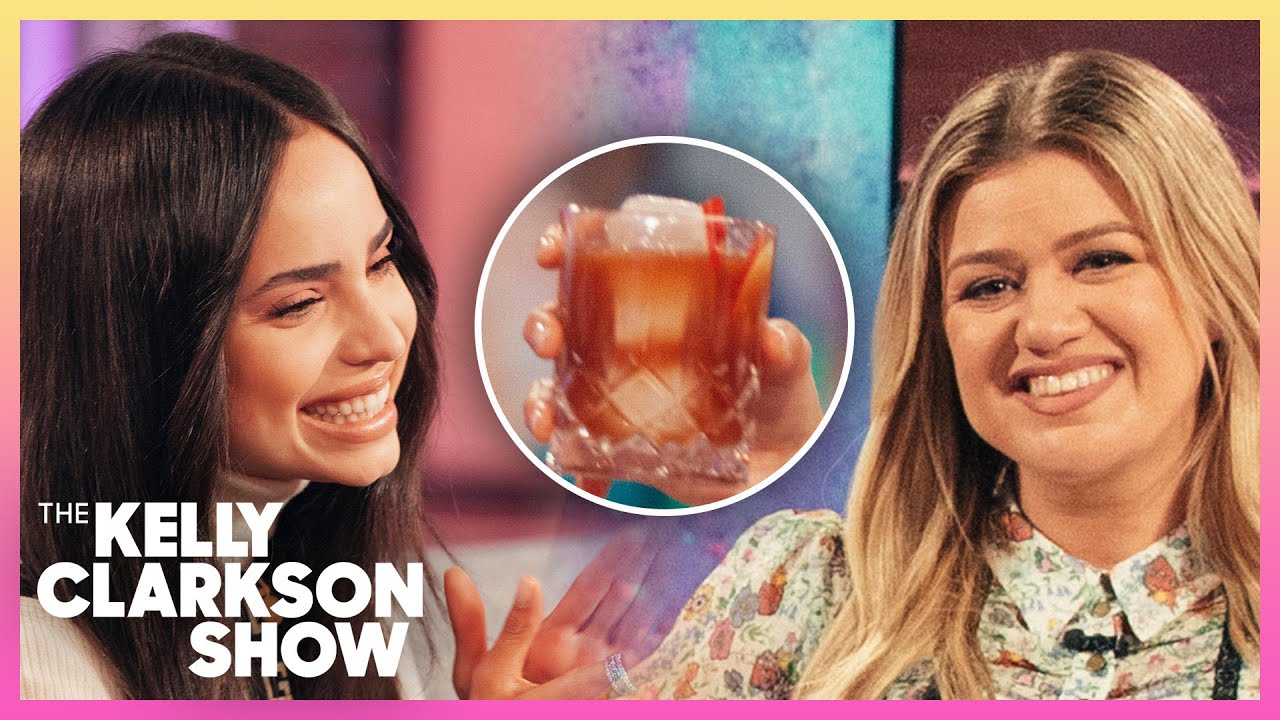 Kelly & Sofia Carson Make A Boozy Fall Cocktail