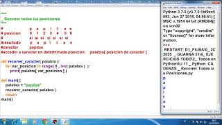 EJ 11 _ Python  CADENAS _ Recorrer Todas las Posiciones