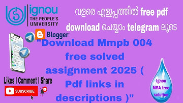 Mmpb 004 free solved assignment 2024 - 2025 pdf links in description