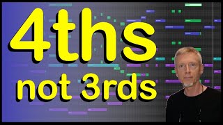 Voicing Simple Chords in 4ths. Easy trick for thick Harmonies.
