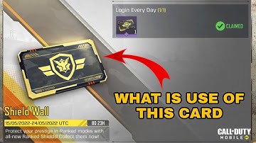 Shield Wall Card Explained With Gameplay in COD Mobile | Ranked Shield Card