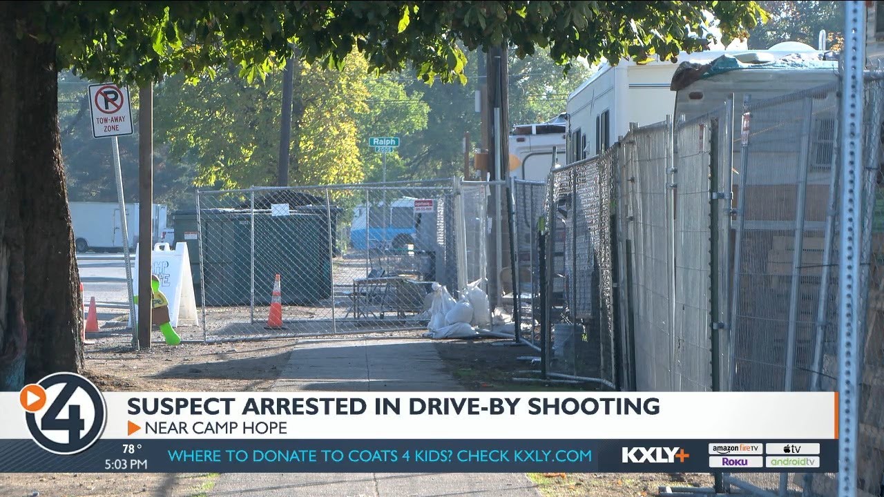 No one injured in drive-by shooting near Camp Hope