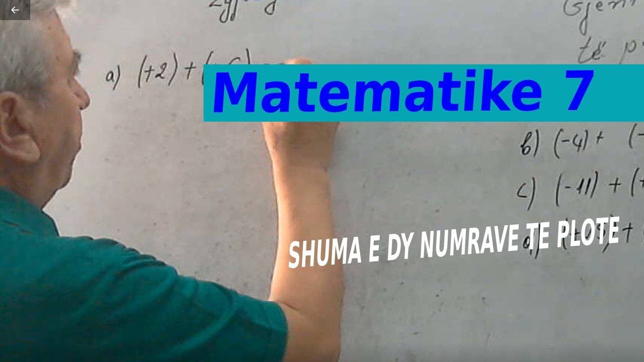 Matematike 7/ Shuma e dy numrave te plote