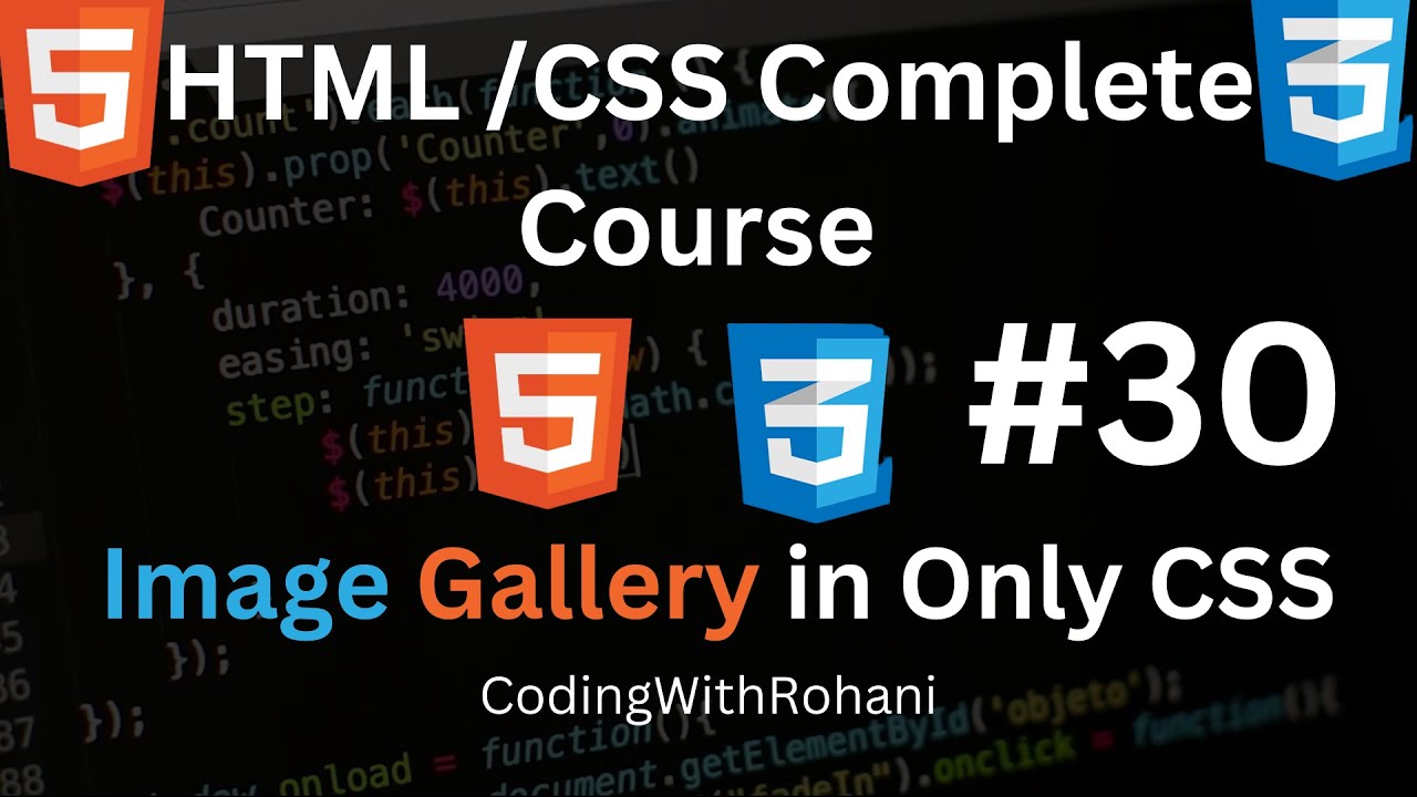 Responsive Image Gallery in CSS #30|| HTML and CSS Complete Course ...