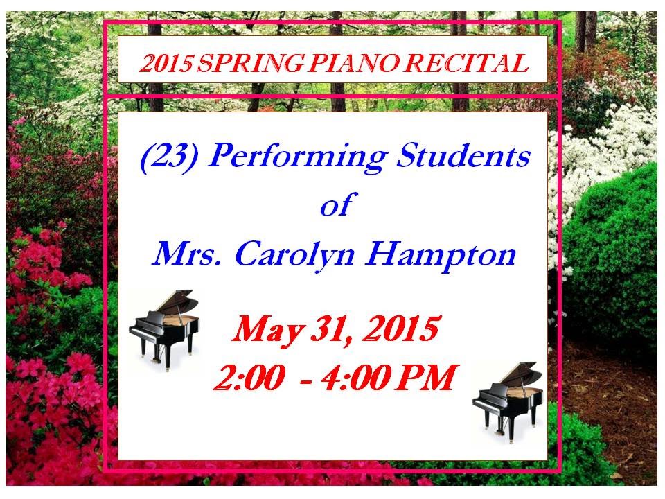 2015 Spring Piano Recital - YouTube