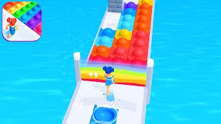 POP IT RUN! 🌈👩🏻‍🦰💚 Gameplay All Levels Walkthrough iOS, Android New Game Update Max Level 1-3AA screenshot 3
