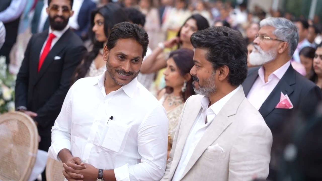 Beautiful glimpses of Jagan Anna at the YS family wedding in Chennai today. 