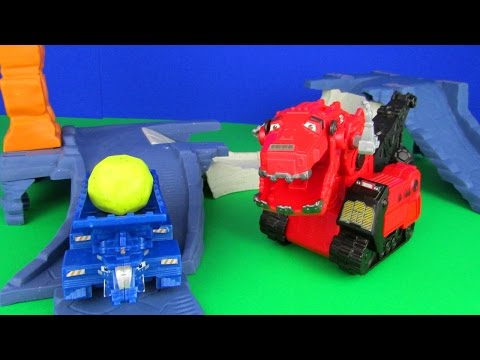 Dinotrux Rock & Load Skate Park Playset Dinosaur Unboxing by Toy Review TV