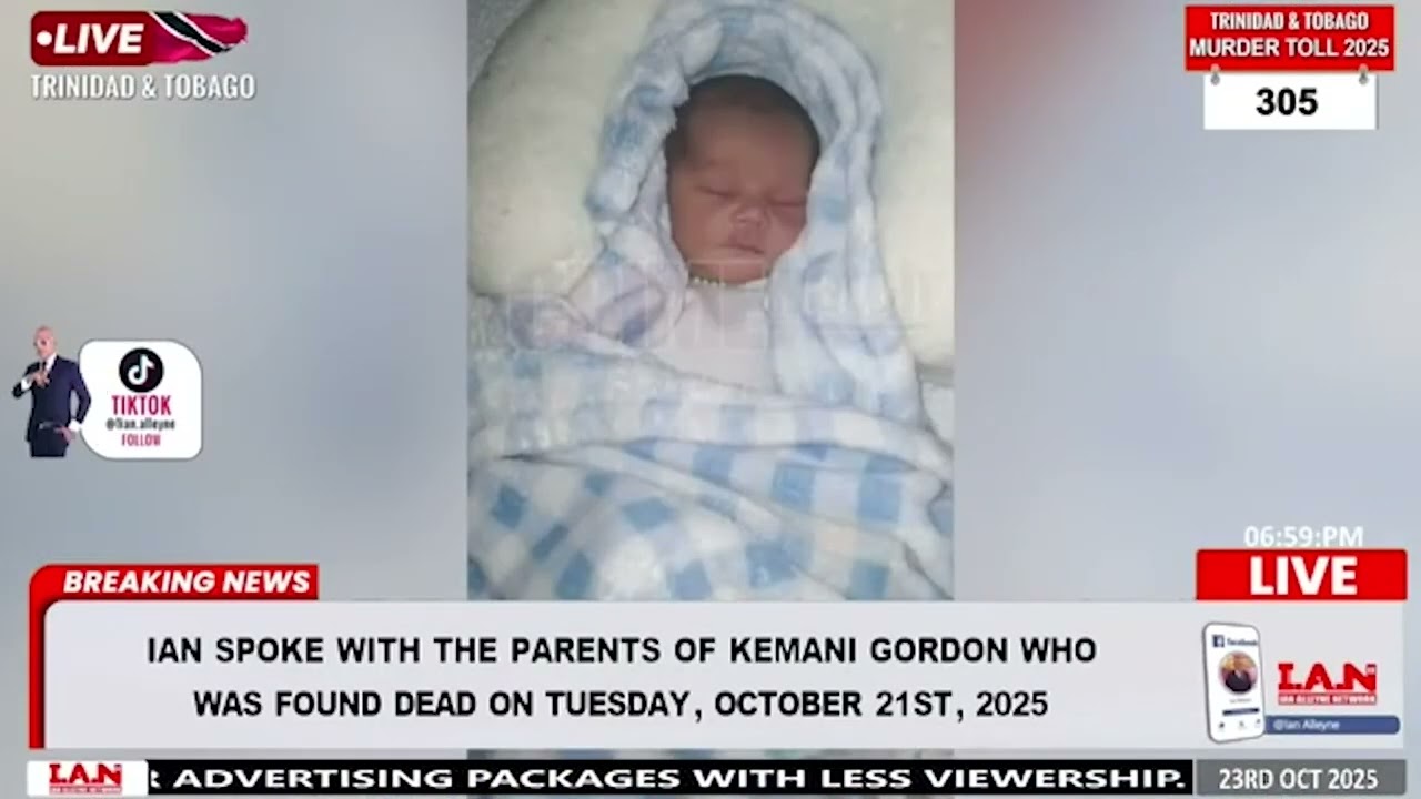 Трёхдневный ребёнок Кемани Гордон умер в своём доме в деревне Чейз. Он сильно плакал из-за фейерв...