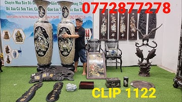 Clip 1122 (27/11/2022) Cực Phẩm Bộ Tranh Gỗ Trắc Cẩn Ngà Mỹ Nhân, Cặp Bình Gốm Cẩn Ốc VIP, Đồ Cổ ltk