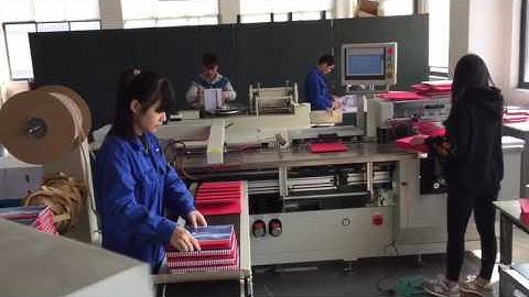 Double wire bind & punch inline machine PWB580 for desk calendar