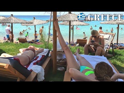 BIKINI BEACH | Perfect beach in Greece Halkidiki Kalogria 🏖️ Beach walk