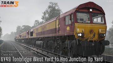 6Y49 Tonbridge West Yard to Hoo Junction Up Yard - Southeastern High Speed - Class 66 - TSW3