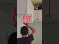 exit sign destruction
