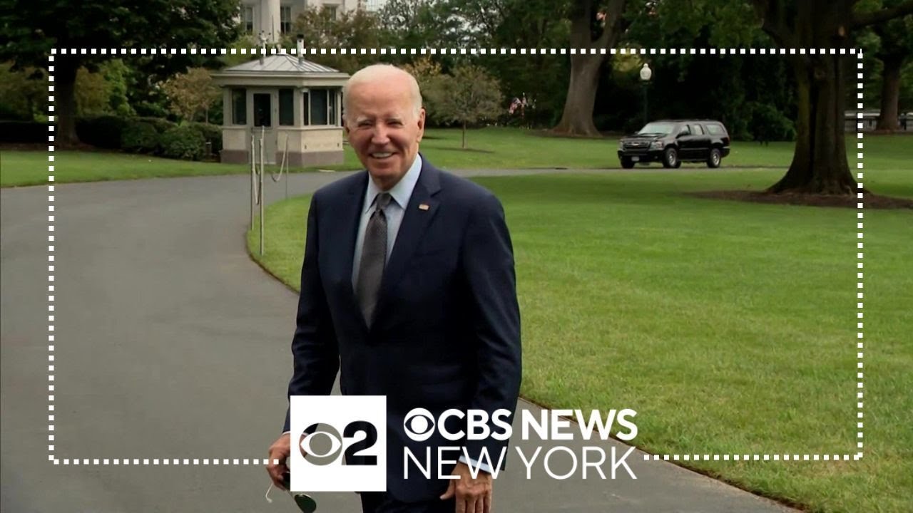 President Joe Biden arrives in New York City