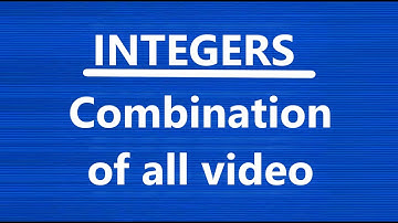 Maths | Integers whole chapter