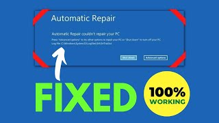✔️Automatic Repair Couldn't Repair Your PC Windows 10 - Easy Fix Automatic Repair Loop