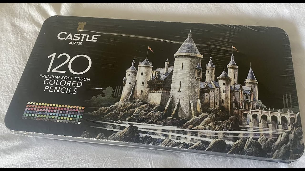 Castle Art Supplies 120 Colored Pencils Set Quality Soft Core Colored